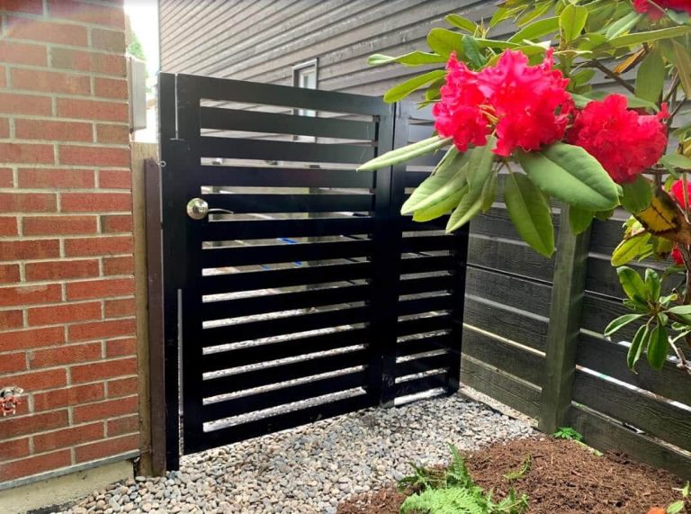 pedestrian gate installed in front of the home