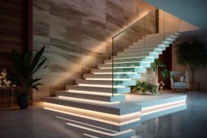 glass railings LED