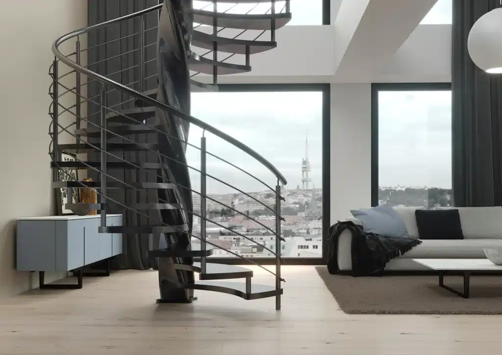 Space-Saving Metal Staircase Solutions for BC Homes in 2026 1 spiral stairs